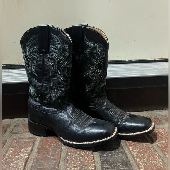 Other - Roper Black Cowboy Boots Men’s Size 9 Hand Made In Mexico